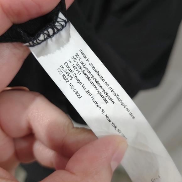 ELOQUII Black Strappy Midi Flounce Ruffle High Low Hem Dress, V-Neck Twist Front - Picture 12 of 13